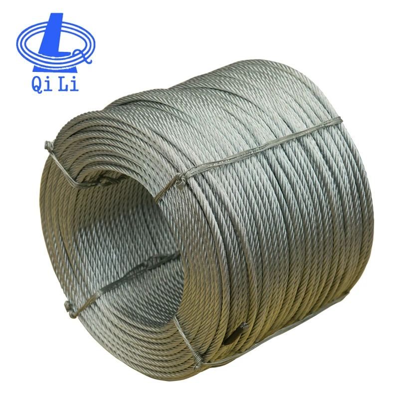 QiLi Professional Galvanized 6*12+7FC Steel Wire Rope