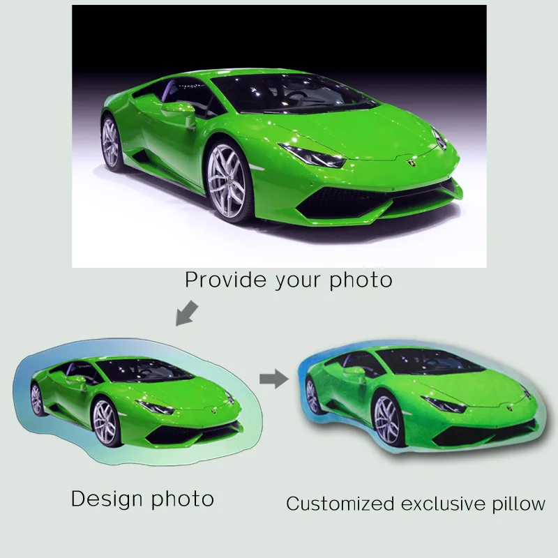 Personalized Photo DIY Car Cushion Racing Toys Motorcycle Pillow Custom Car Shape Pillow Picture Cushion Custom Car Pillow