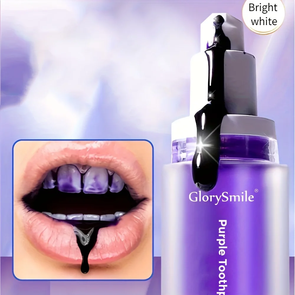 Glorysmile Purple Toothpaste 30ml Teeth Whitening Serum Color Correct Toothpaste V 34