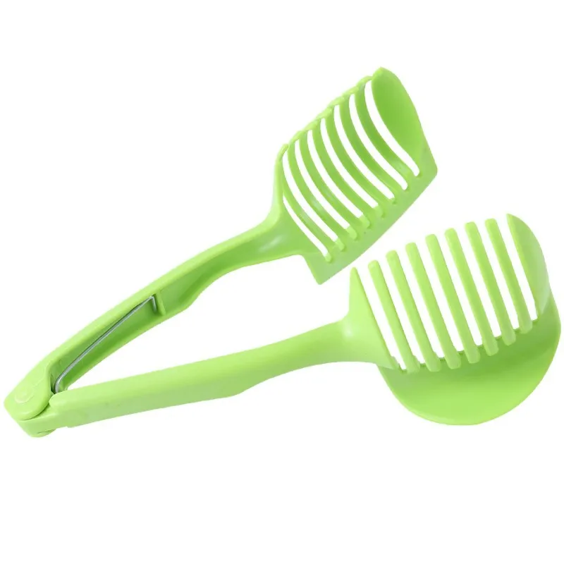 B889 Kitchen Gadgets Folder Fruit Slicer Tool Potato Food Tomato Onion Lemon Vegetable Fruit Slicer Knife Holder Cutting Clip