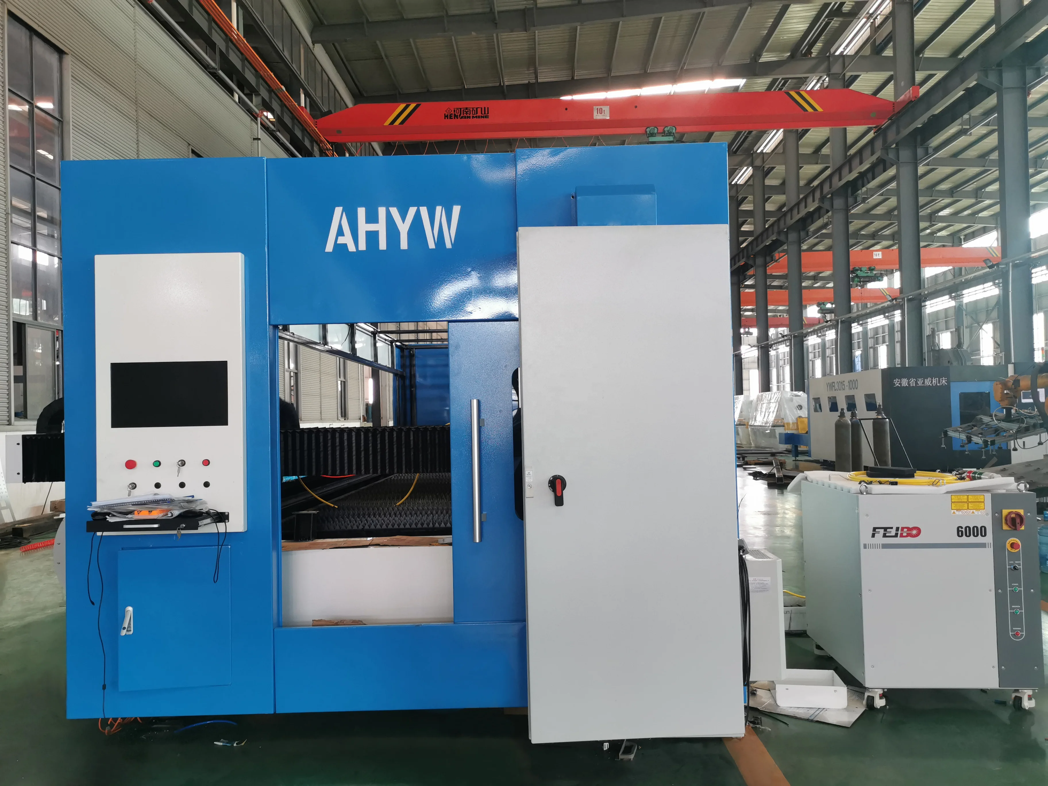 AHYW New Design Fiber Laser Cutting Machine YWFL-E Series with Exchange Worktable Metal Working
