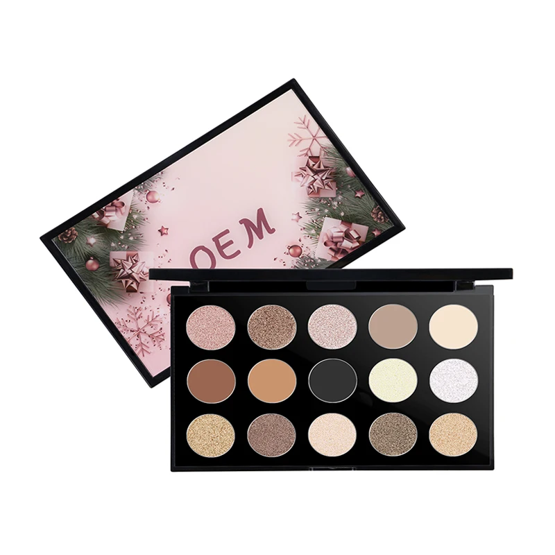 Набор кисточек для макияжа высокое пигментированные женские выделите красоты глаз 15 видов цветов палитры теней для век индивидуальные частные этикетки, макияж, губная помада