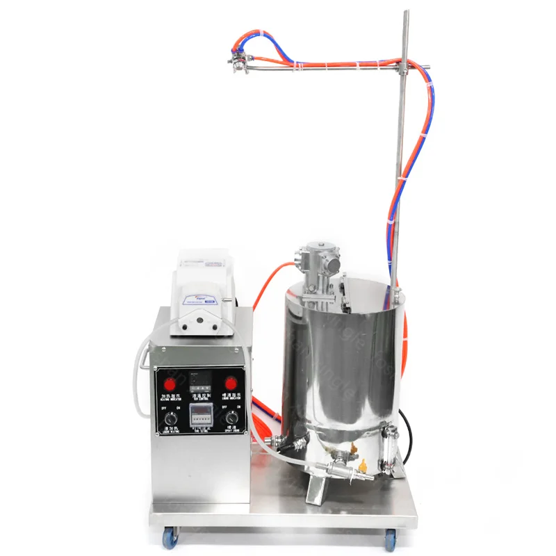 Automatic liquid peristaltic pump spraying system chocolate peanuts sugar coat making  syrup spraying machine