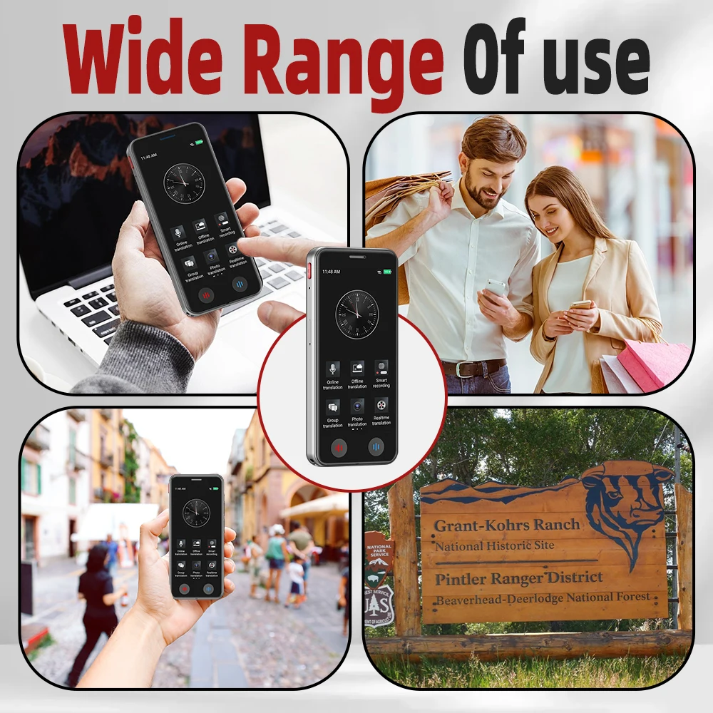 Global AI Portable Two Way Instant Speech Electronic Pocket Translation Devices Real-time Automatic A40 Smart Voice Translator