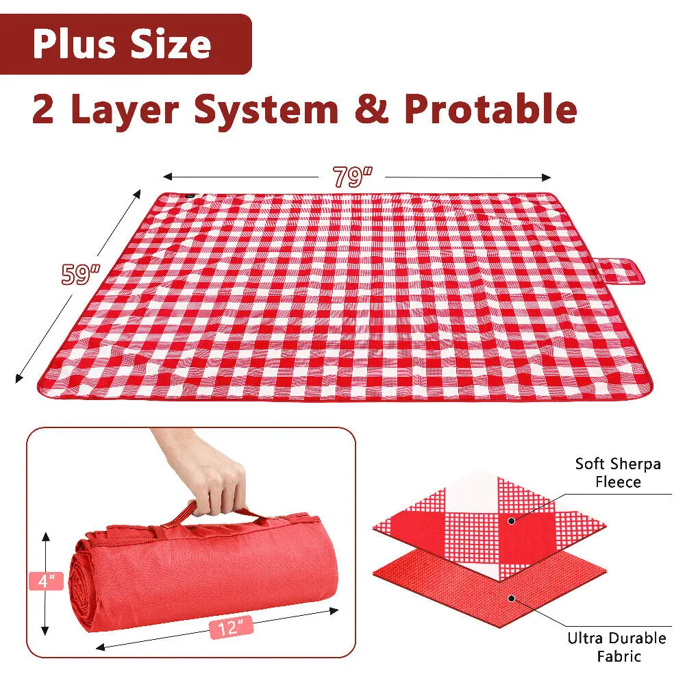 Outdoor picnic mat thickened waterproof Spring ride seat floor camping mat ins picnic cloth beach mat