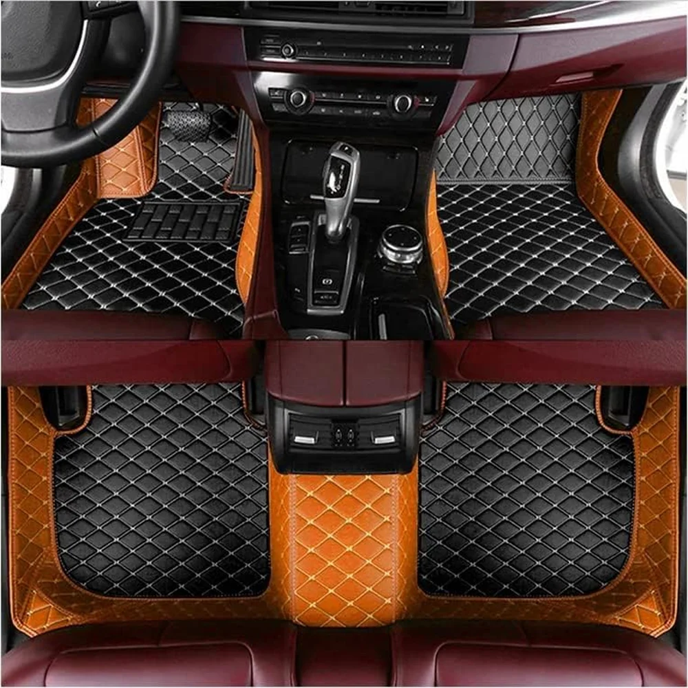 Stitching Colors Pvc Leather Waterproof 7D Car Floor Foot Mat For 95% Car Models