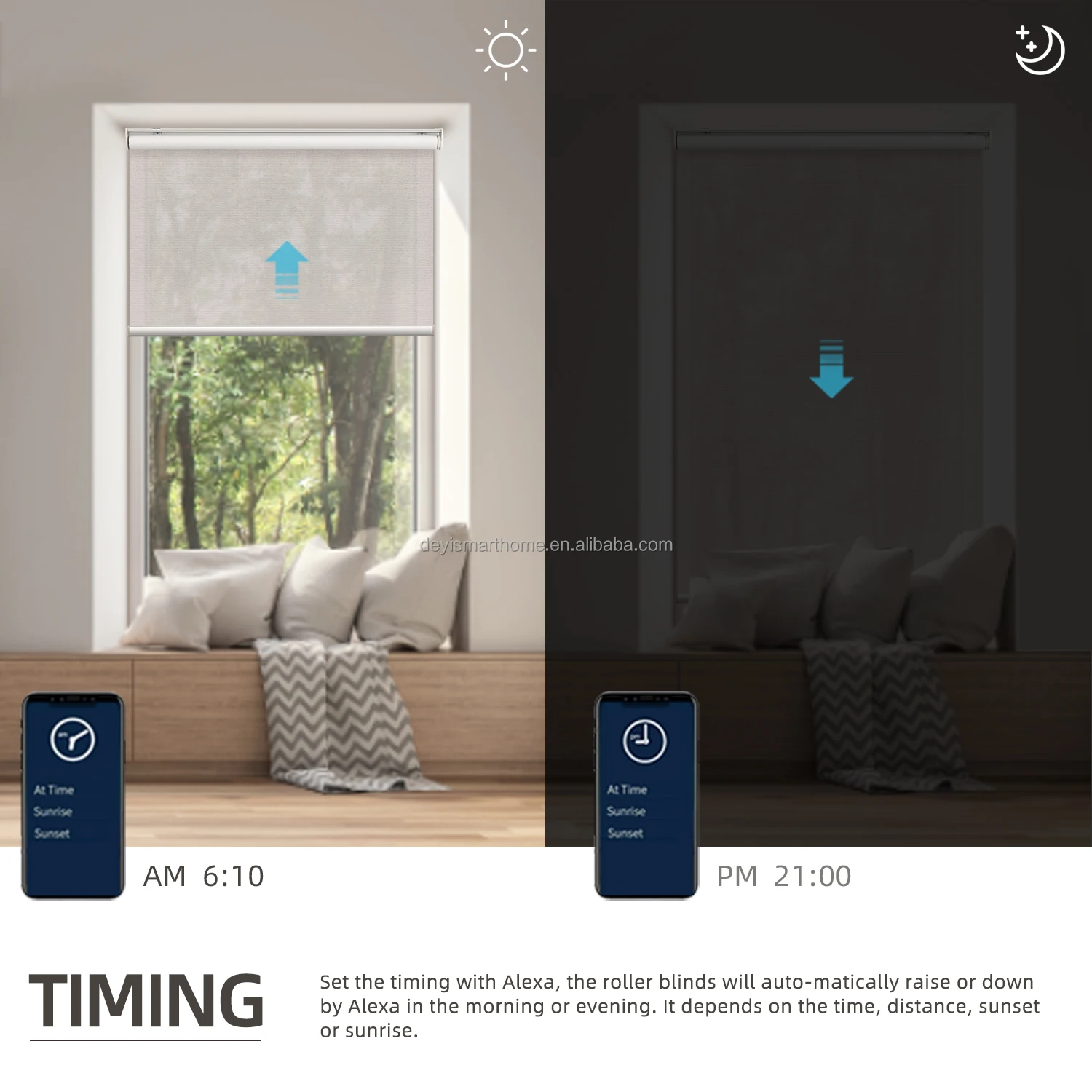 Deyi smart home remote control  wifi motor curtain electric shades curtain motor in new style for home