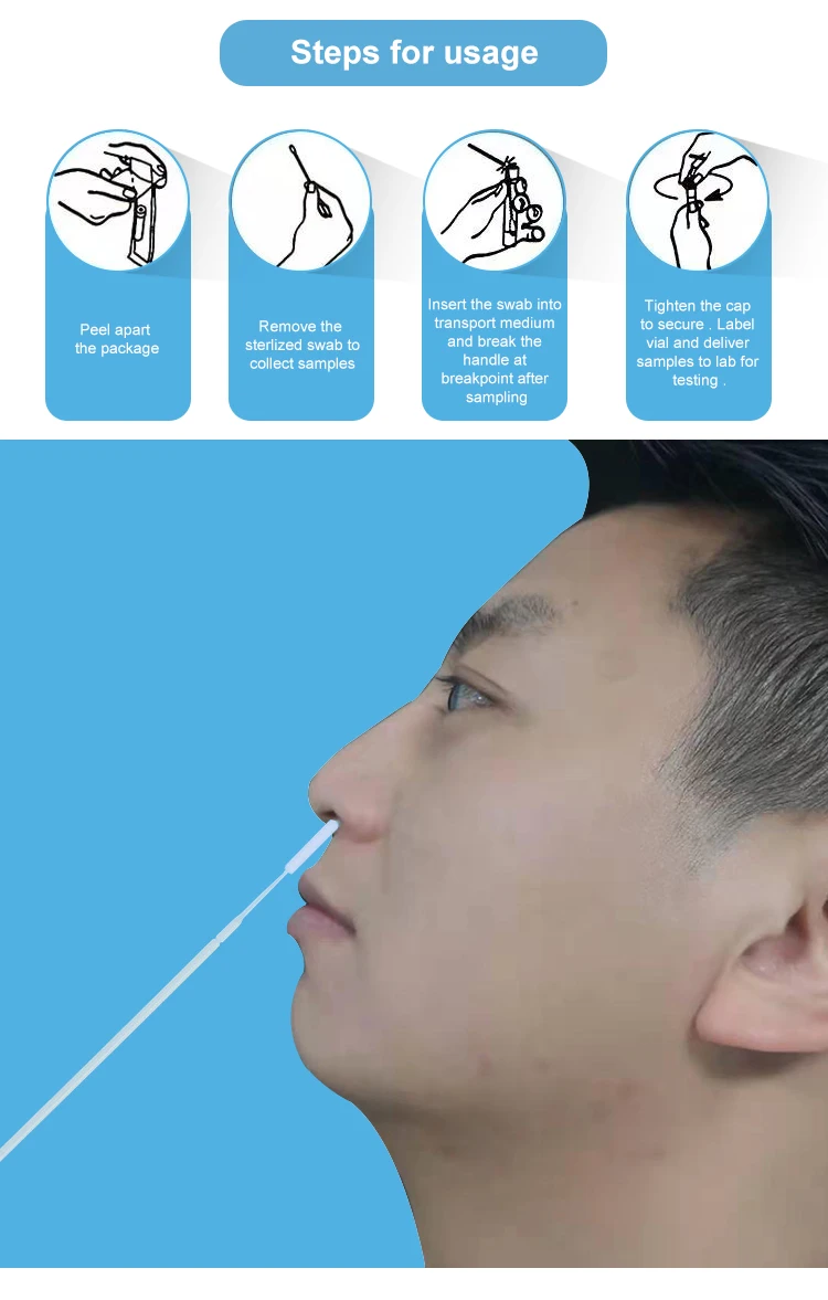 
Free Sample Medical approved sterile flocked test sampling nasopharyngeal nasal swabs 
