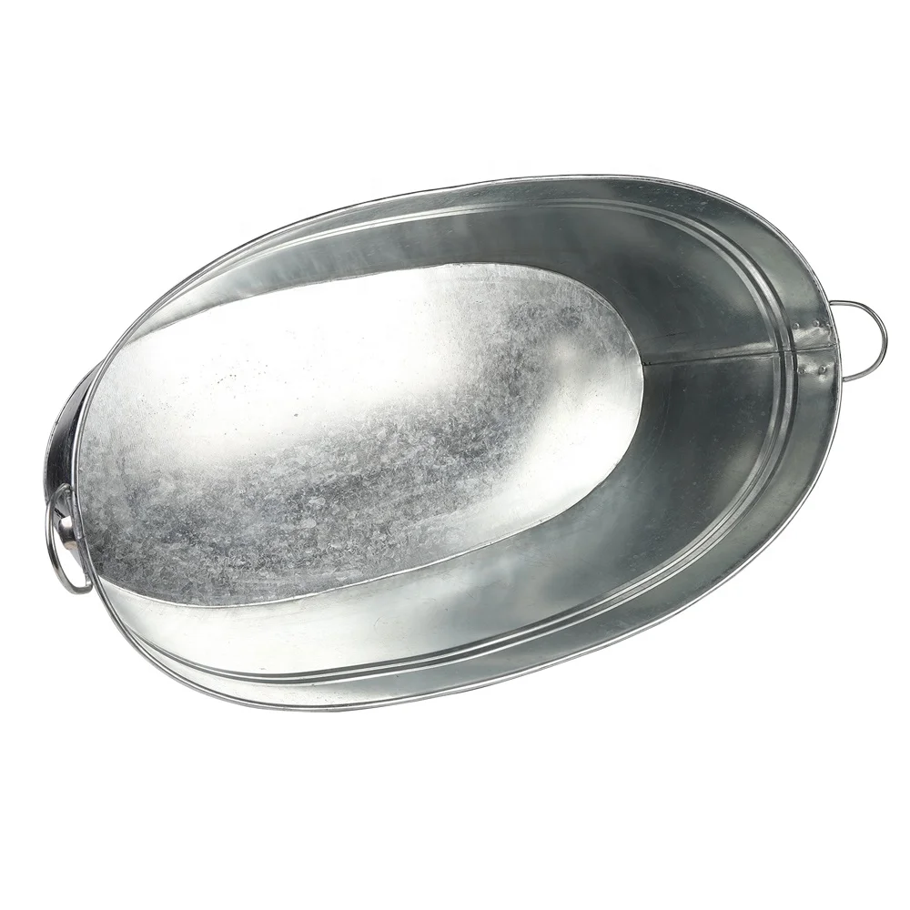 CORONA 66L Large Galvanized Metal Ice Bucket For Beer Metal Large Tub For Party