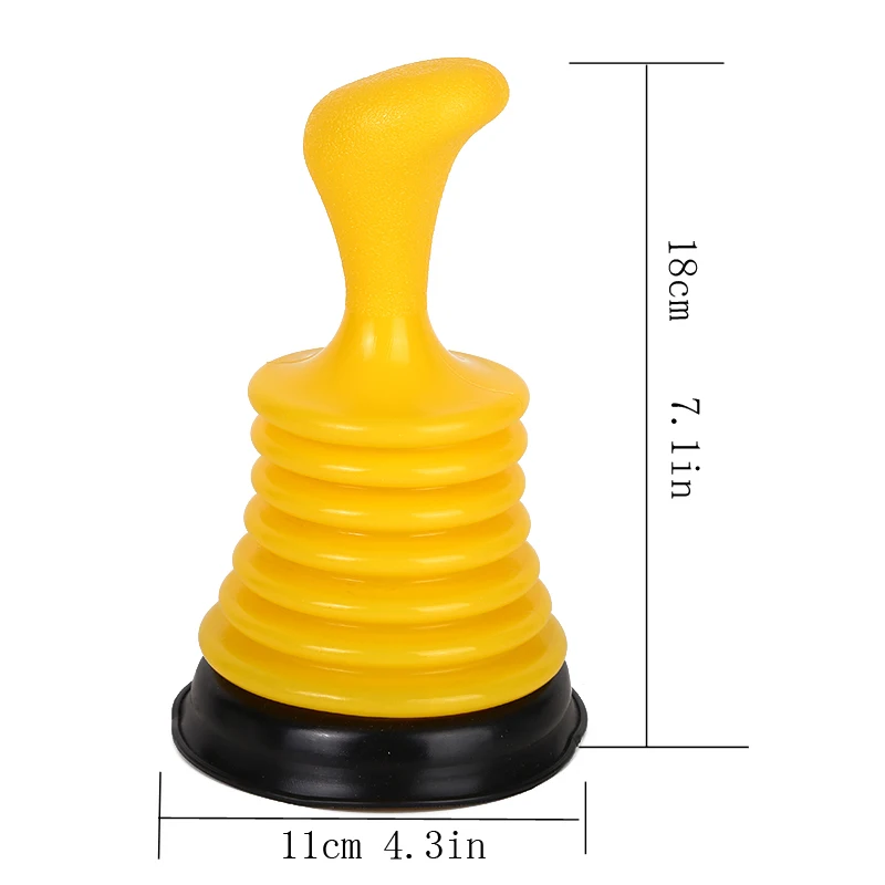 High-Pressure Compact Multifunctional Mini Handy Toilet Plunger Bathroom Sink Plunger Flexible Style Reusable