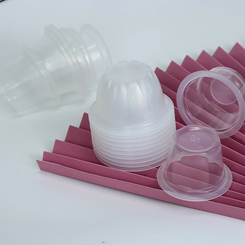 Custom Disposable PP Mini Plastic Fruit Liquids Dips Ketchup Sauces Sweet Taste Jelly Cup