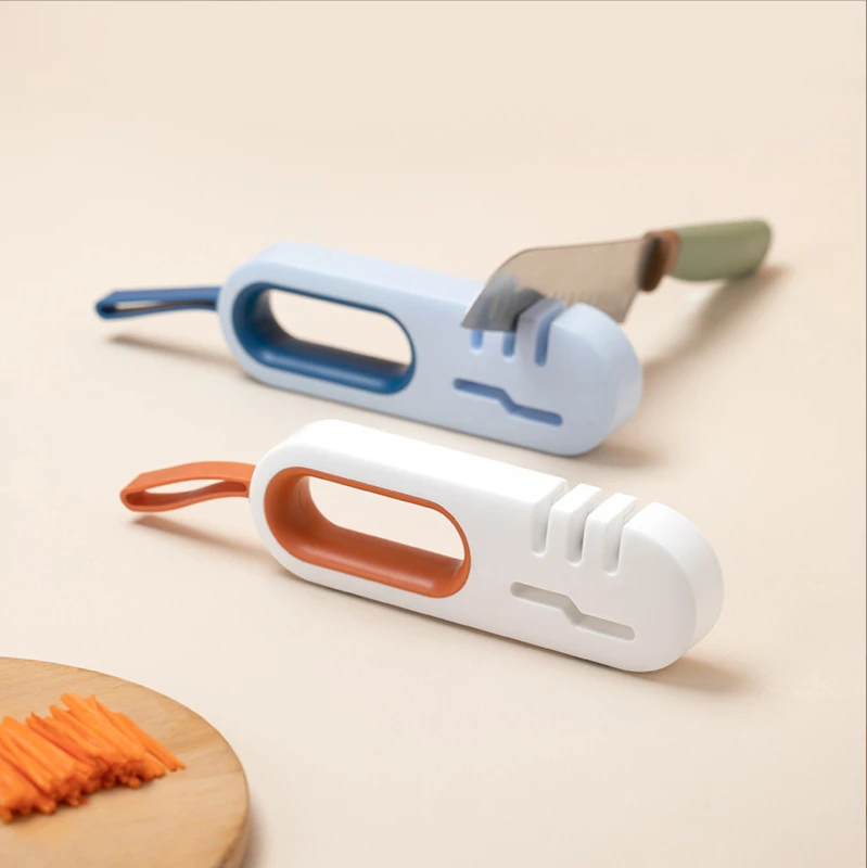 Sharpener Quick Manual Household Kitchen Easy-grinding Kitchen Knife Sharpening Scissors Sharpening Stone Four-in-one Non-slip
