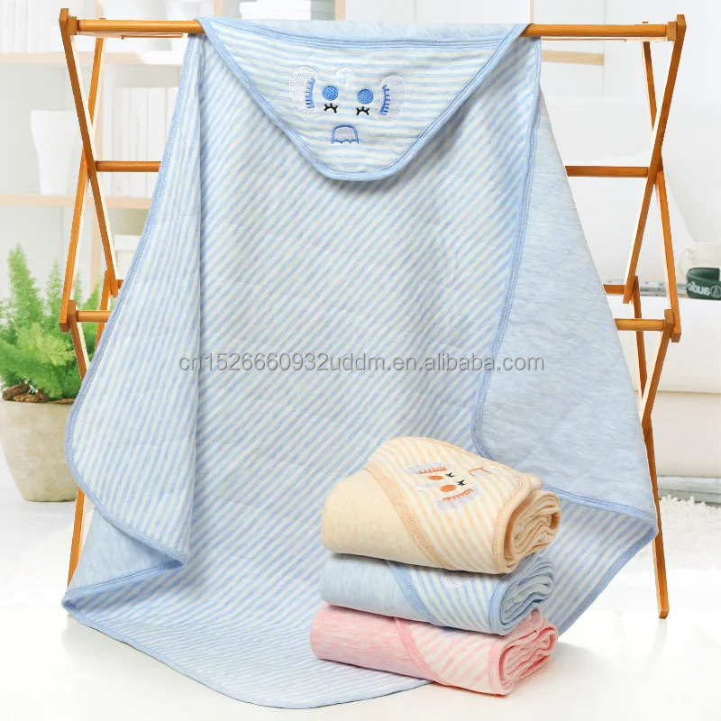 Factory wholesale cotton knitted baby blanket high-end durable cotton baby blanket cartoon custom baby blankets
