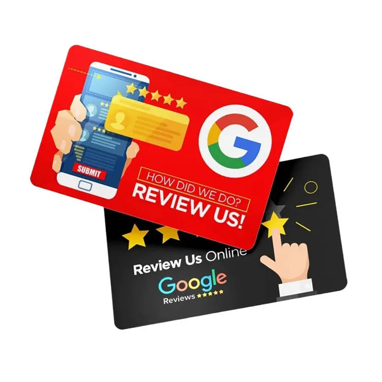 Custom Google Review NFC Card N213 Social Media Card Reviewing on Google Business Cards RFID