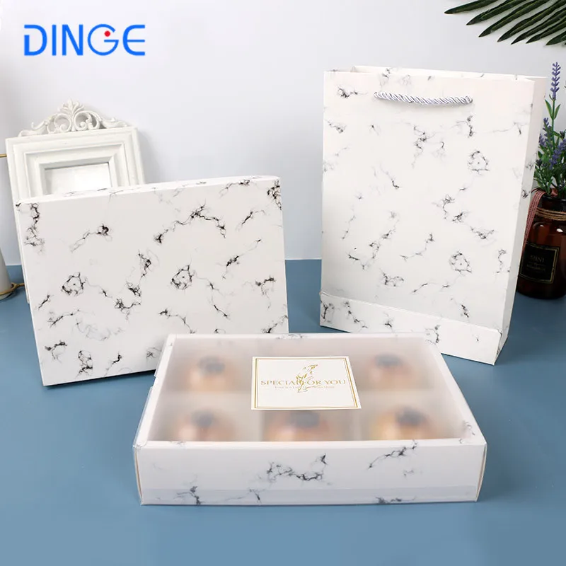 Wholesale Biscuit Gift Food Macaron Moon cake cookie drawer packing box with frosted window pastry egg yolk crisp paper box set