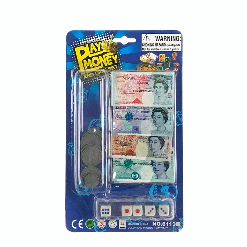 US Dollar EURO GBP Pretend and Play Money Games Counting Math Currency Play Money for Kids