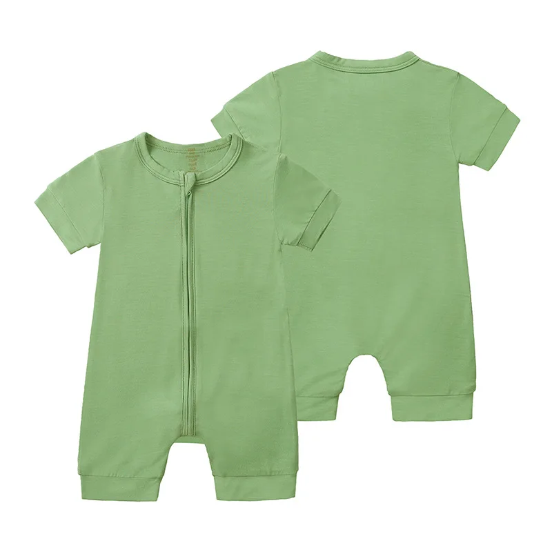 Custom Organic Newborn Baby Bamboo Jumpsuit 0-3 Years Baby Clothes Print Baby Romper In Stock