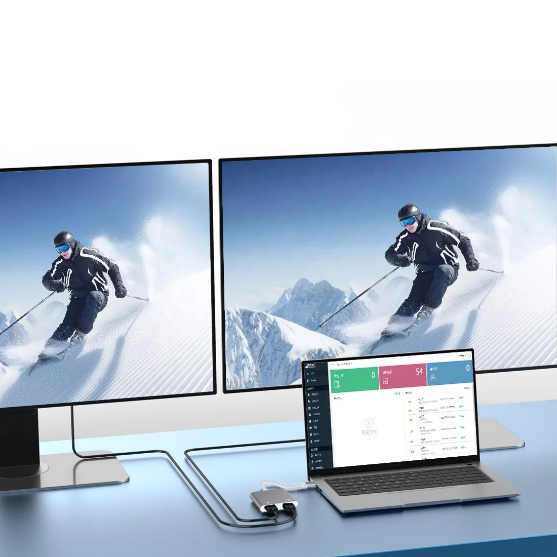Адаптер USB 3 0-HDMI с двумя портами-Внешняя видеокарта и видеокарта-адаптер Type-A-HDMI мониторами