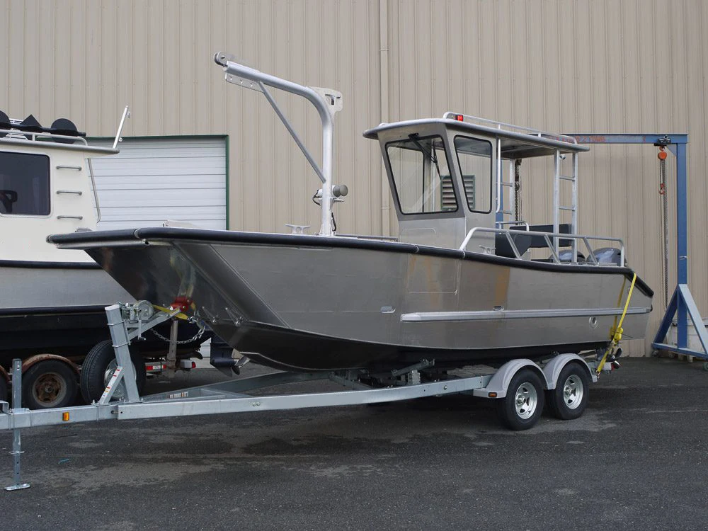 20ft -22ft hot sale Utility barge boat river lake fishing work aluminum landing craft work boat for sale