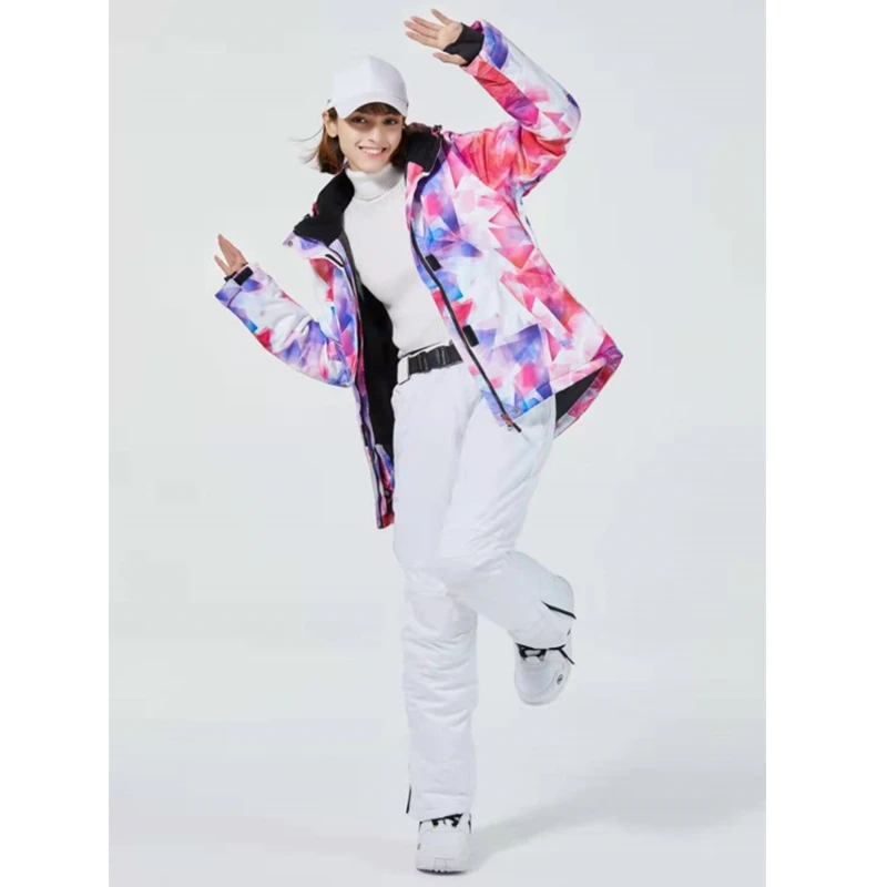 Korean Style Snow Suit Women Coat Mens Jacket Snowboard Skiing Designer Snowsuit Warm Thick Ski Jacke Wear Jacket Ski Apparel