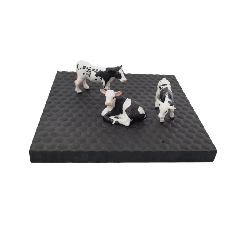 Professional Animal Husbandry Use Black Foam Rubber Anti-Slip Horse Stable Mat Cow Dairy Cattle Bed Mat