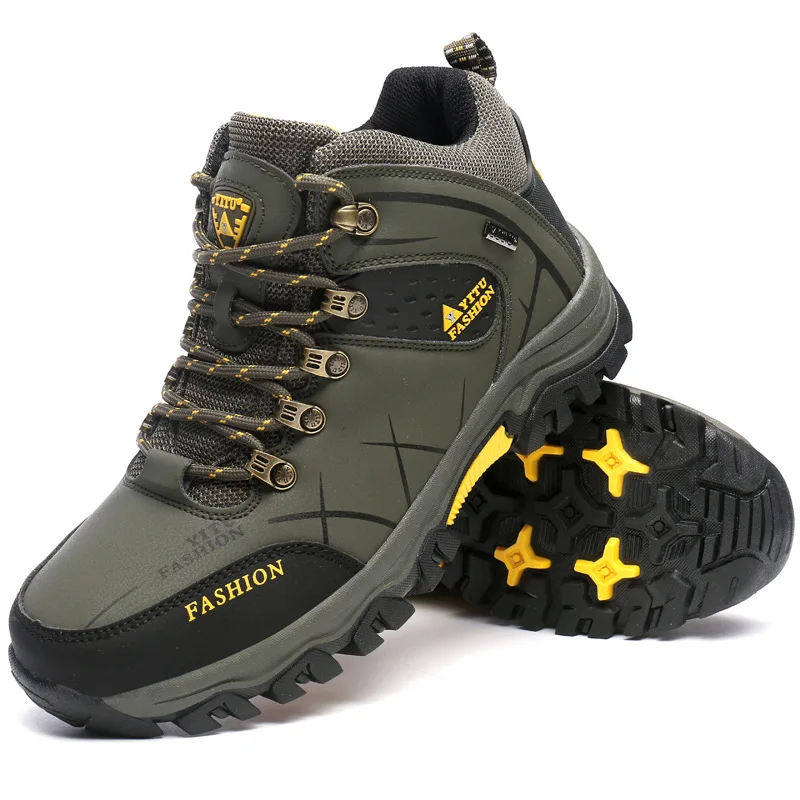 
New Men Winter Snow Boots Warm Men High Quality Waterproof Sneakers Outdoor Male Hiking Boots Big Size Work Shoes 