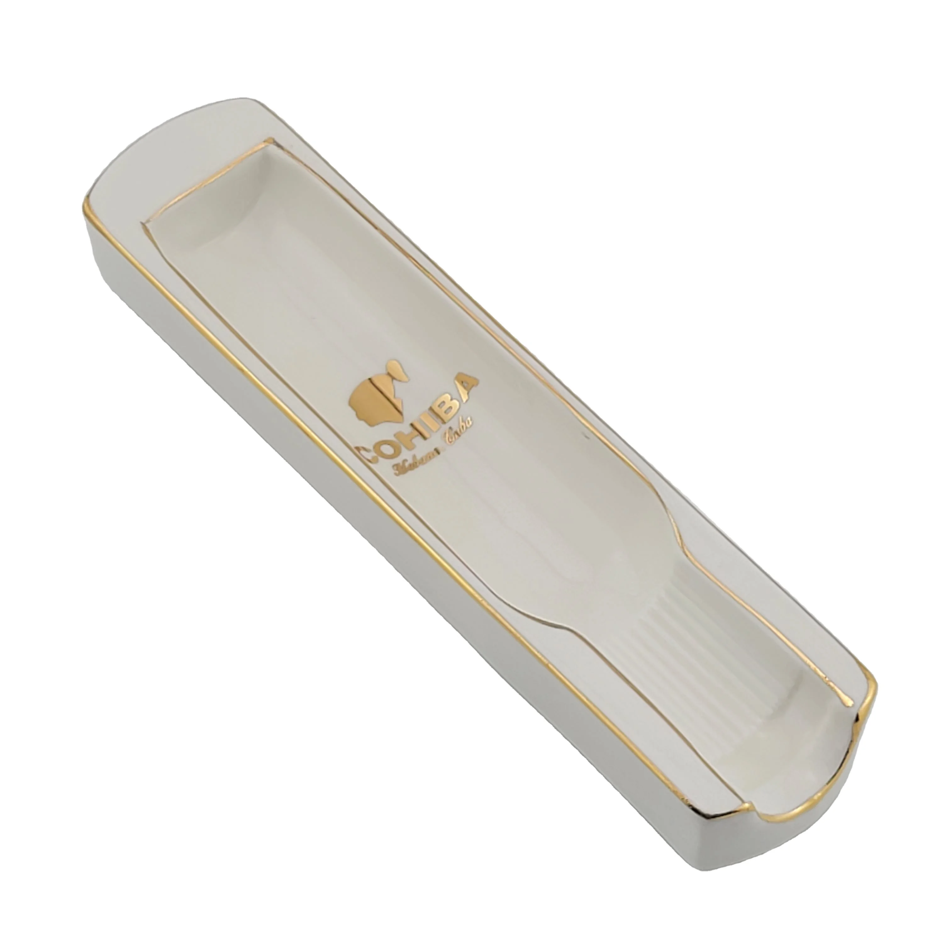 wholesale Ceramic ashtray custom printing porcelain ceramic cigar ashtray for hotel