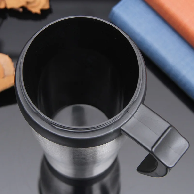 400ml Stainless Steel Thermal Travel Mug  Cups with PP plastic inner and Slides lid 16oz