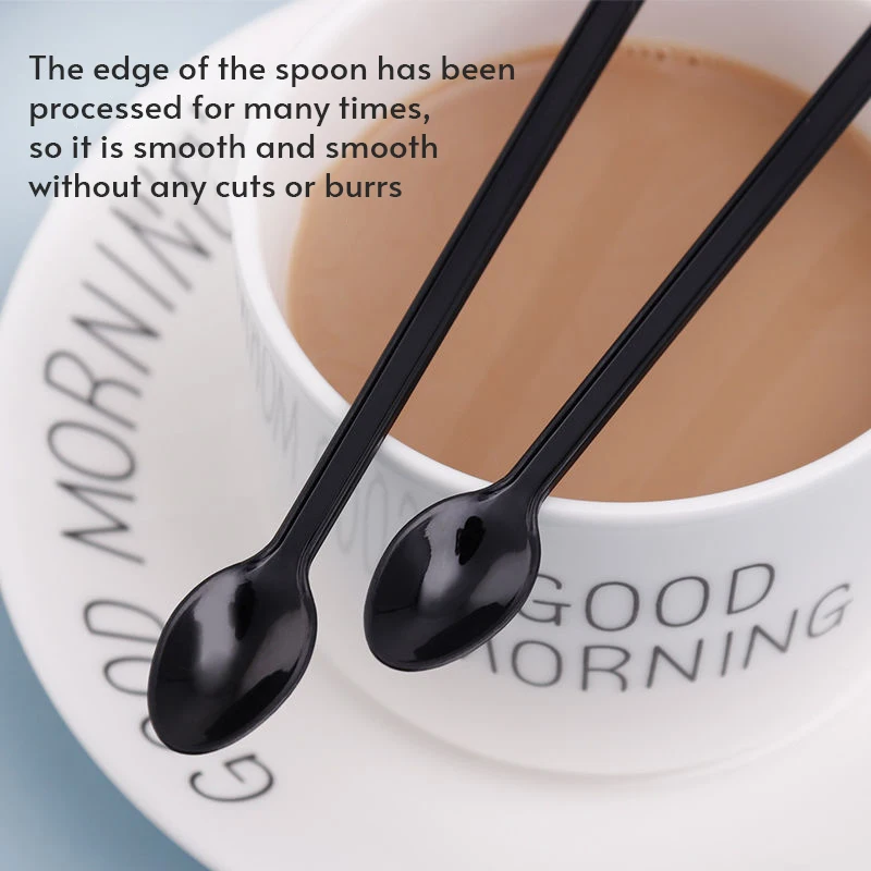 12.8 cm mini disposable long plastic coffee spoon Coffee stirring spoon