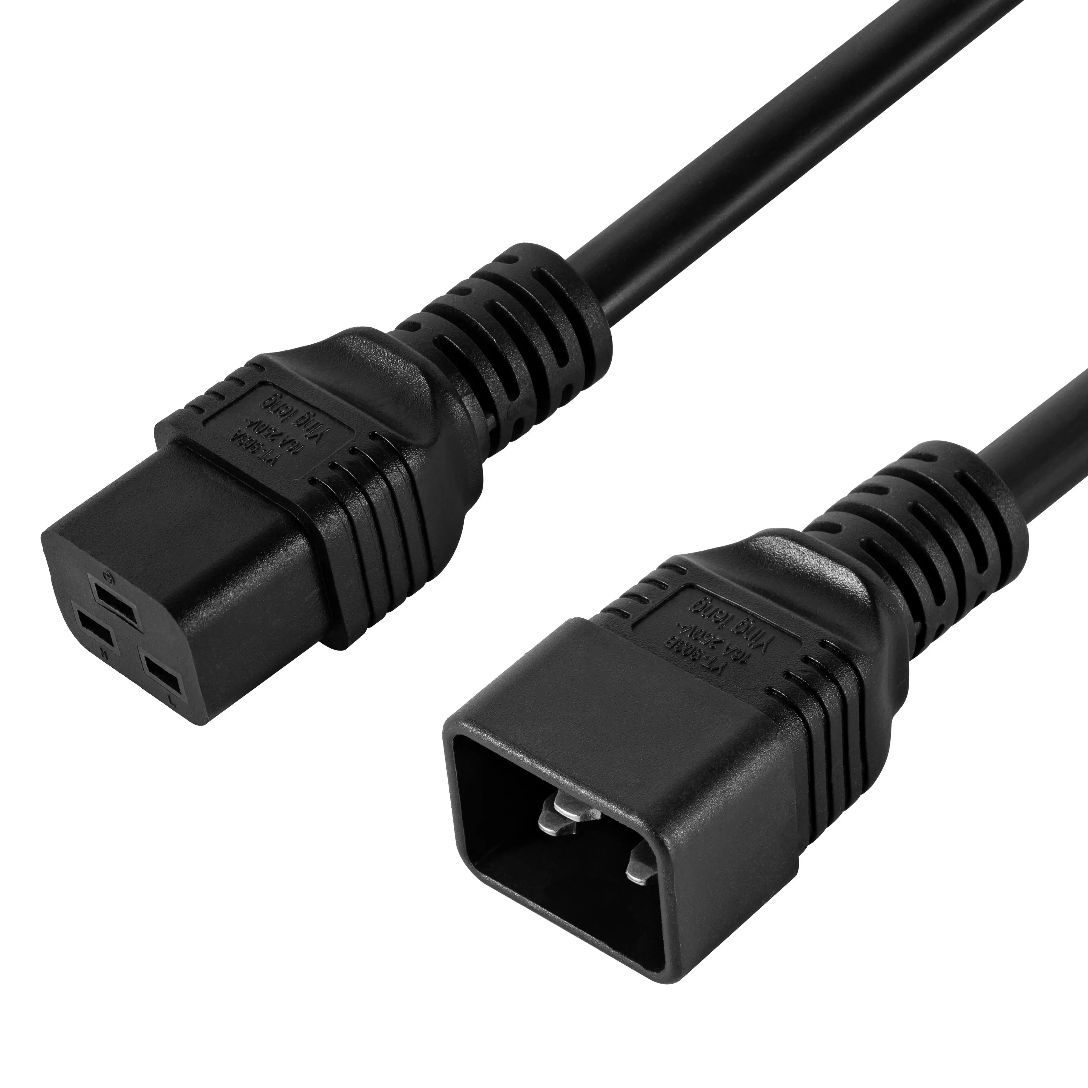 Сверхмощный шнур питания переменного тока C20-C19 20 А/250 В 14 AWG C19-C20 (от IEC-60320-C20 до IEC-60320-C19) 6 футов
