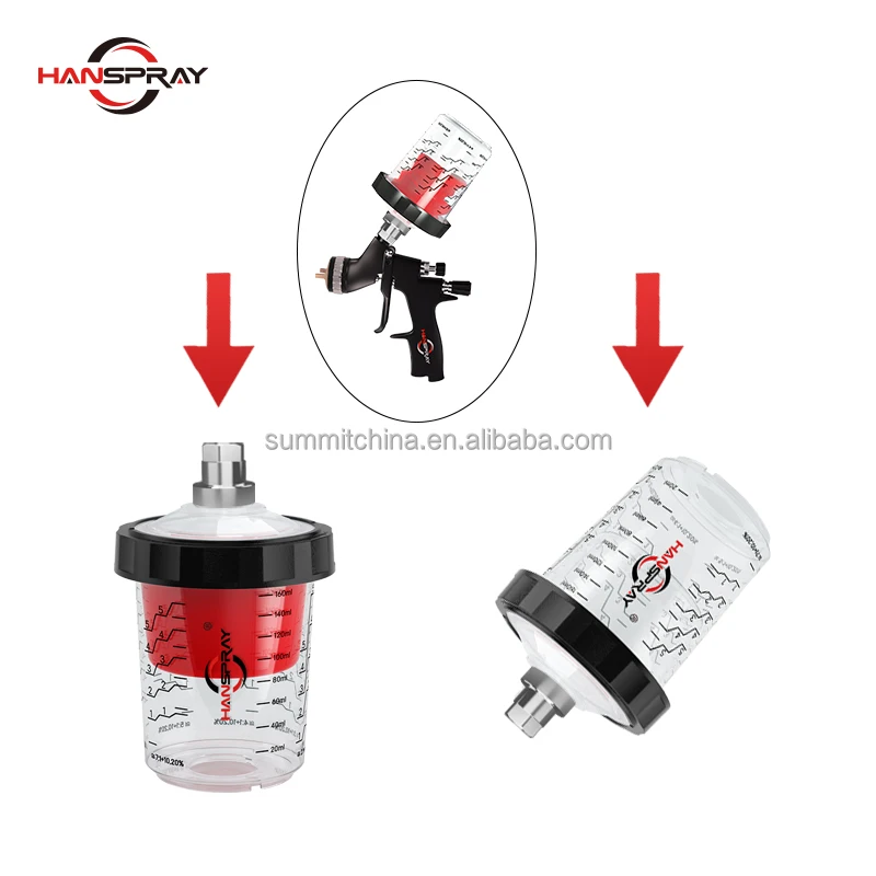 Plastic Cup Manufacture Spray Gun Mix Tank Air Spray Gun Quick-Connect Wash-Free Tank Paint Cup