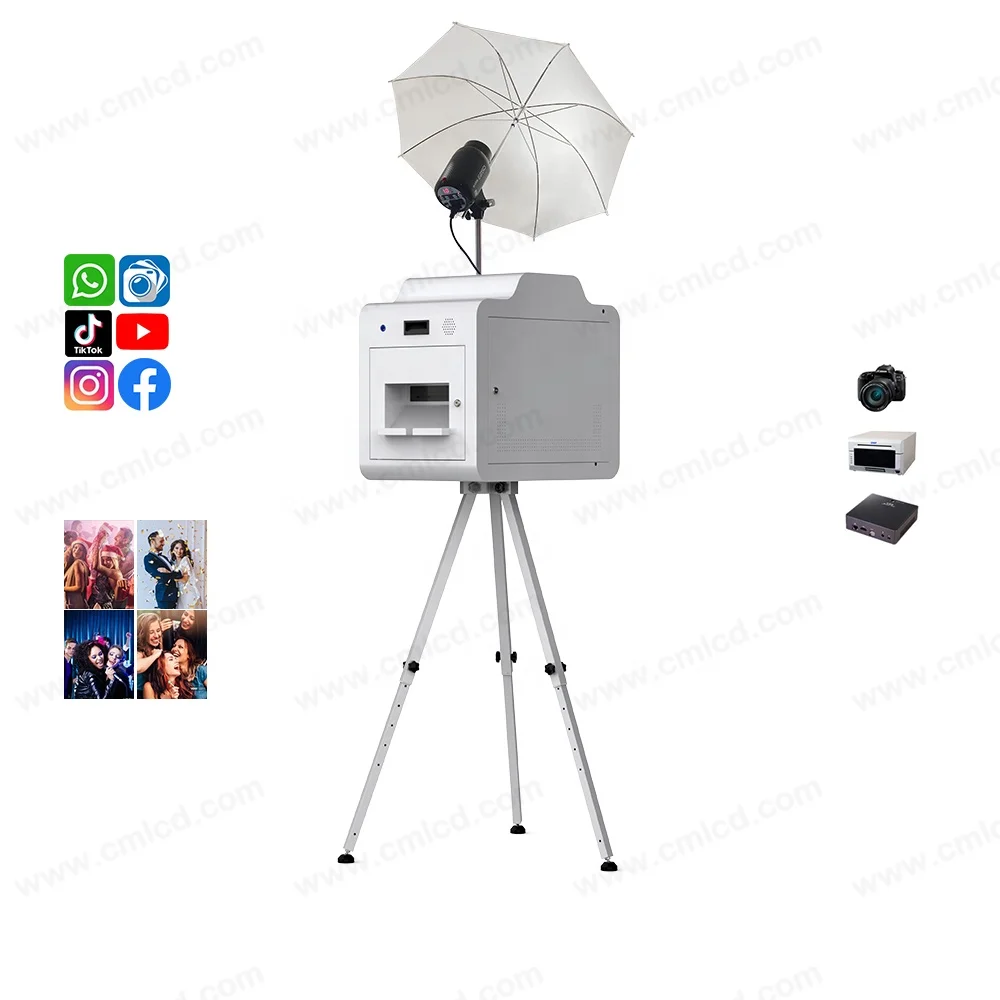Самообслуживание Chimee party photo machine portable 21 5 Дюймов сенсорный экран dslr Ретро фотобудка алюминиевый корпус с корпусом