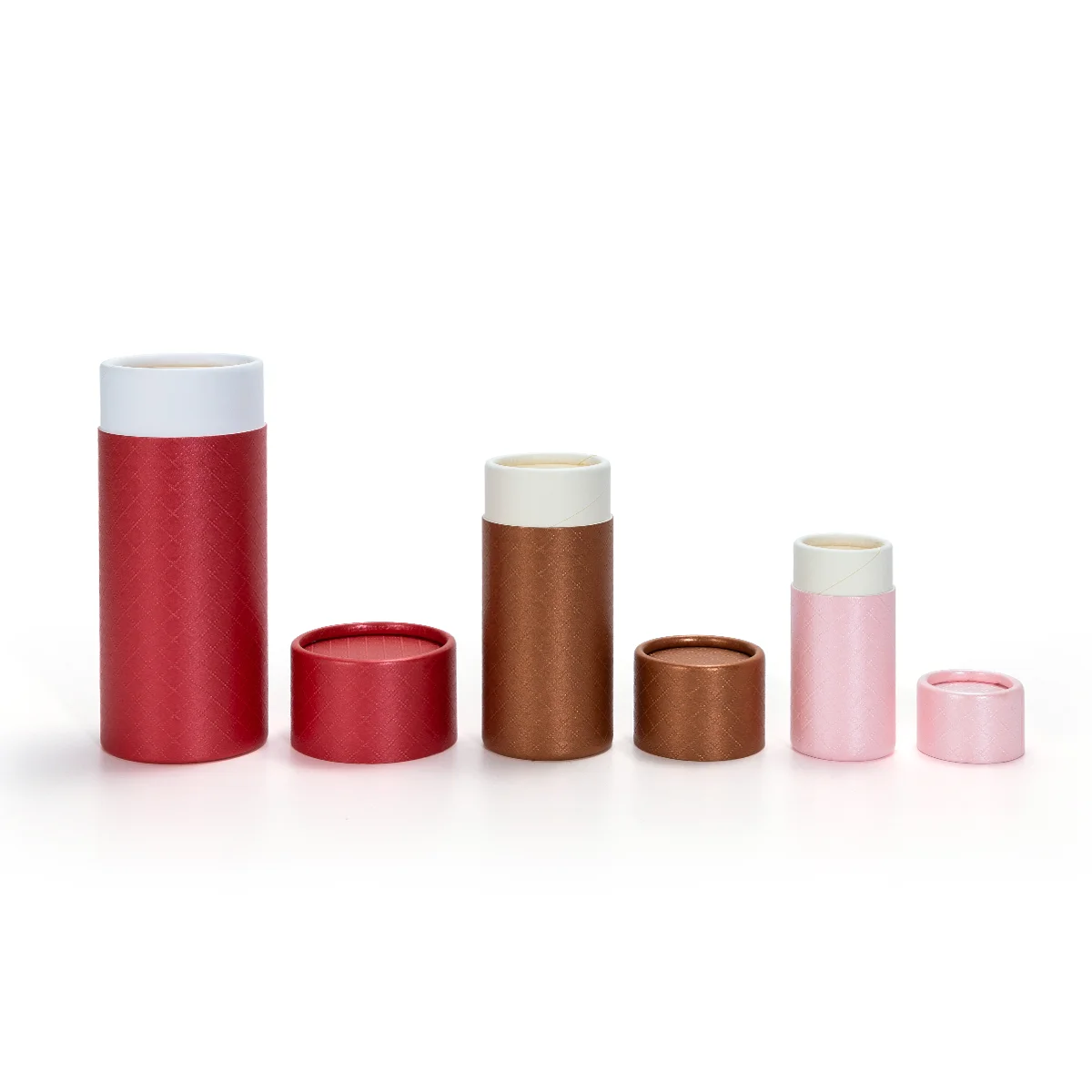 eco friendly cylinder push up kraft paper tube packaging for lip balm