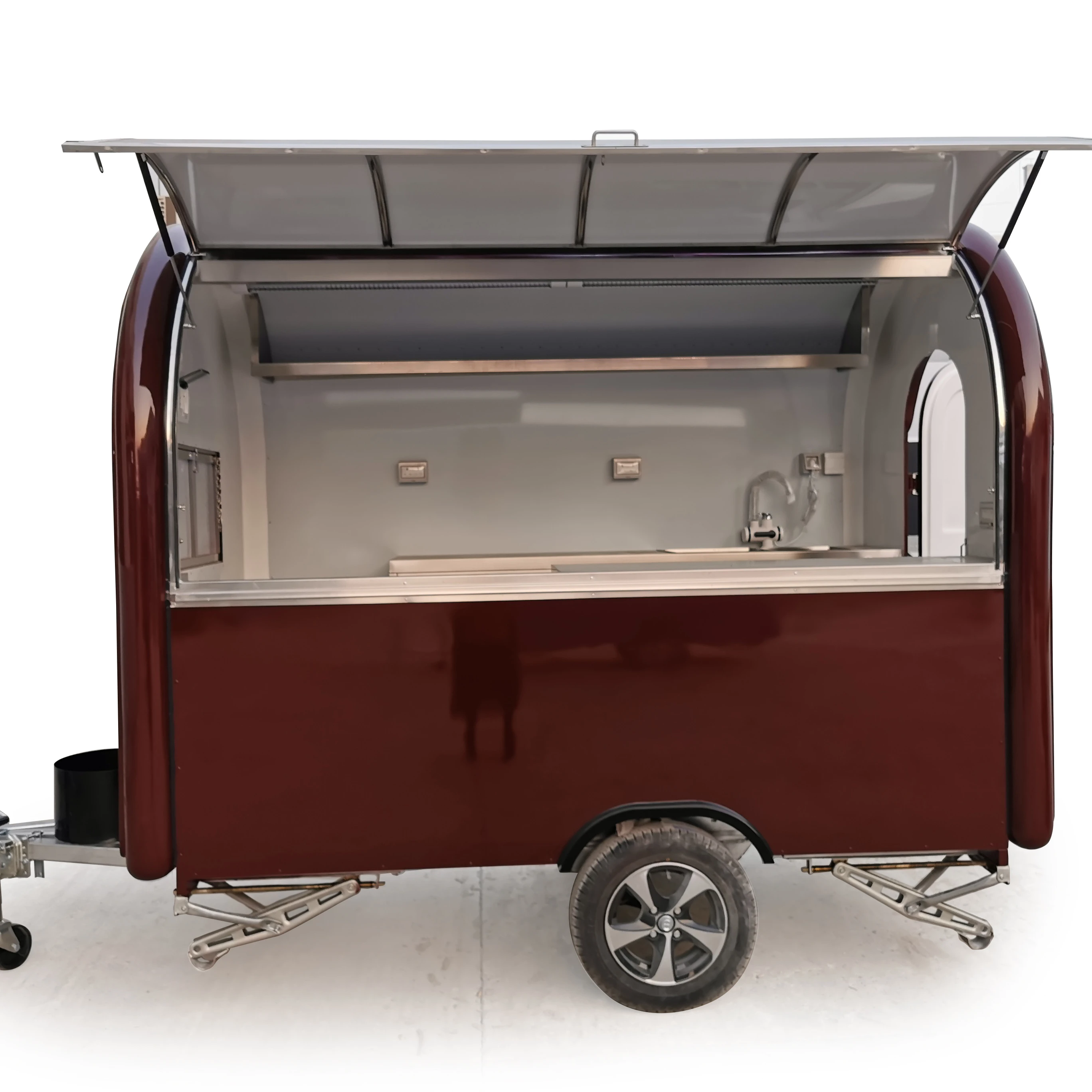 Street Fast Food Trucks Mobile Food Trailer for Sale Breakfast/Snack/Ice Cream Shop Kitchen Equipment