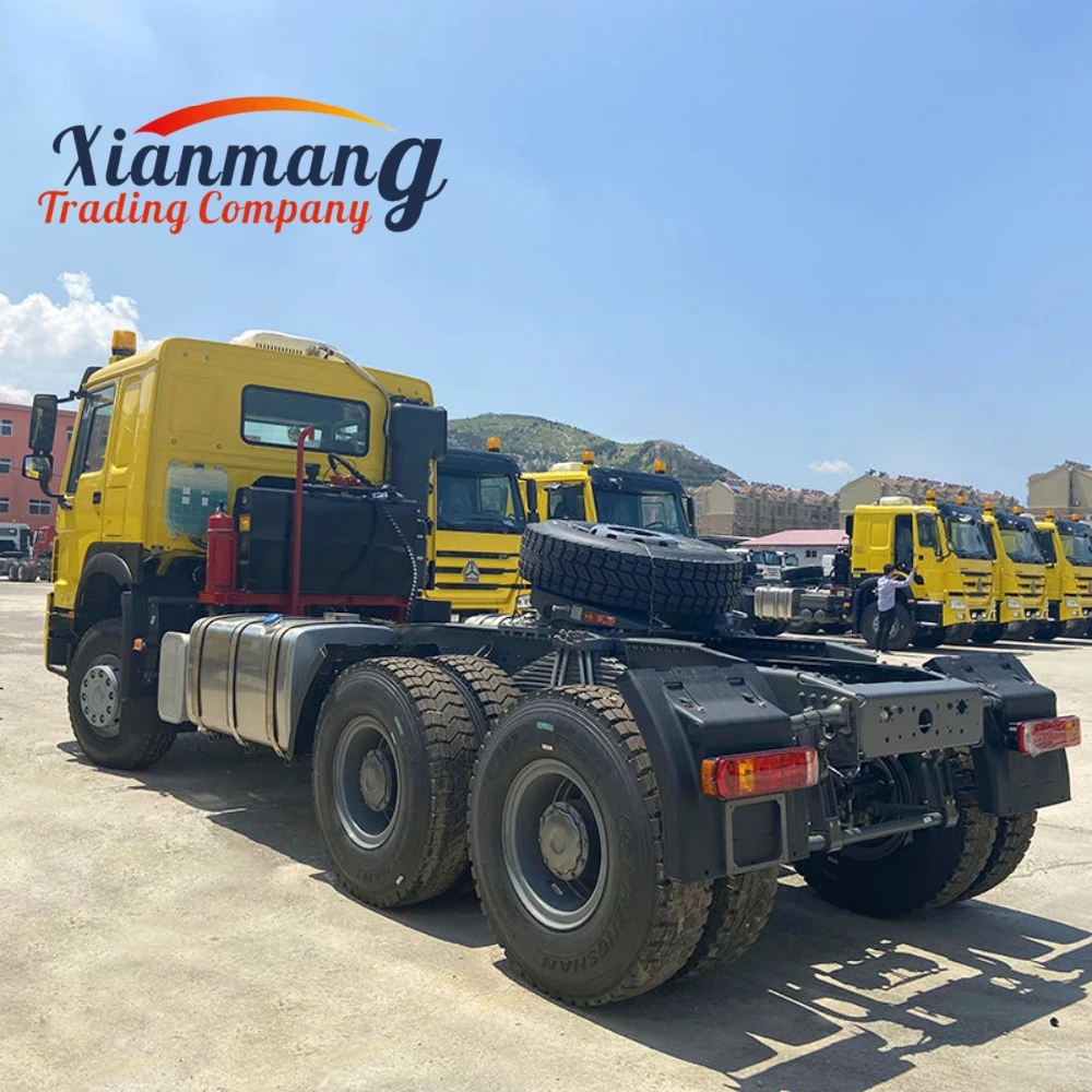 Used RHD Tractor  6x4 howo T7H  diesel tractor truck price for sale 10 wheel truck head 371 375 400 420HP