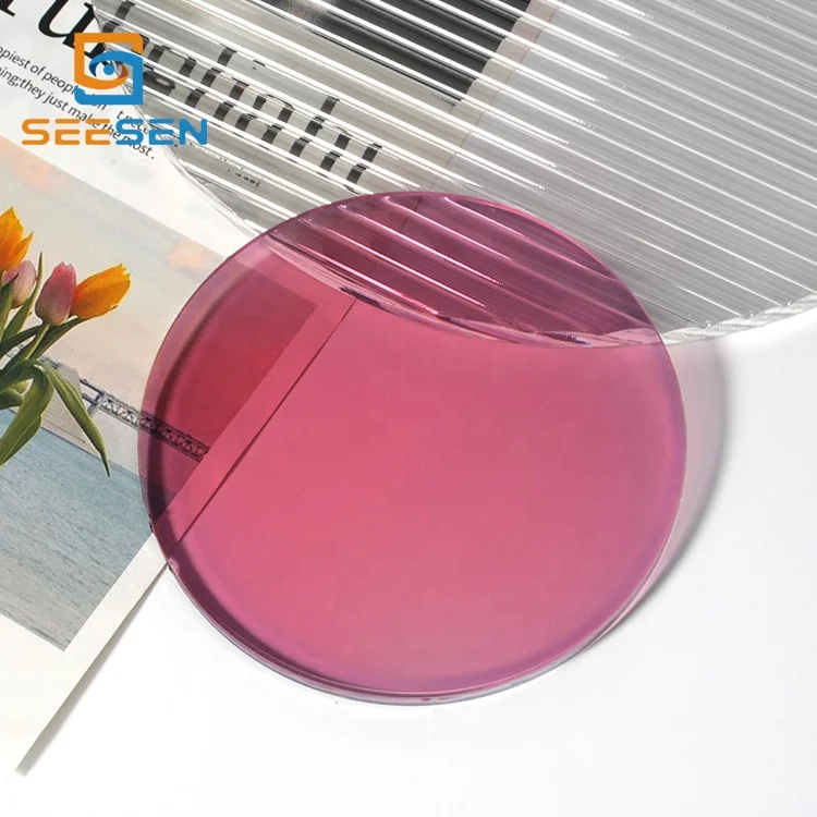 The thinnest and lightest uncut top quality 1.74 high index ASP UV400 SHMC Photogrey&Photobrown ophthalmic lenses