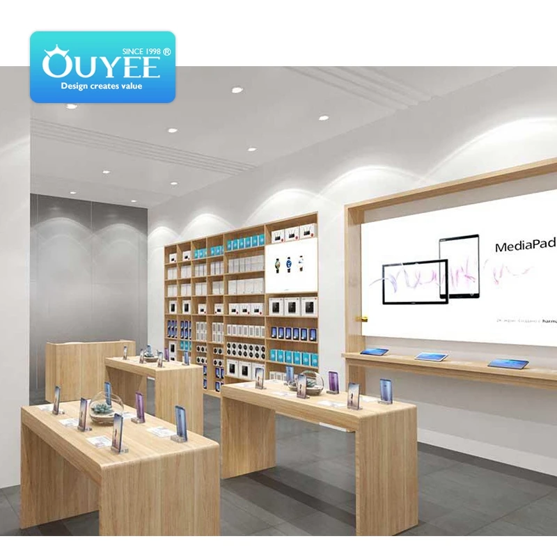 Mobile Phone Shop Furniture Cell Phone Accessory Display Rack Electronic Shop Decoration Names Of  Electronics Shops