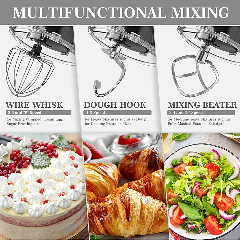 800W Die-cast Electric Mixer KitchenAid Household Professional Stand mixer