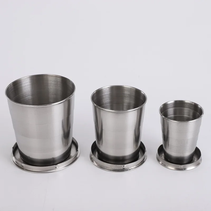 Stainless Steel Folding Telescopic Cup Portable Outdoor Shot Glass