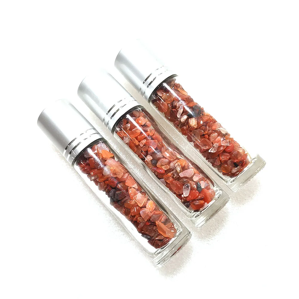 Wholesale High Quality Red Druzy Agate Polishing Beautiful Red Agate Chips Roller For Gifts