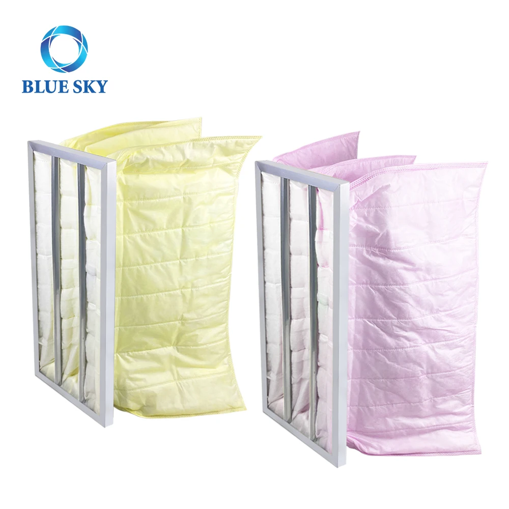 593x285x340mm HVAC F7 Air Filter Medium Efficiency AC Air Pocket Filter for Ventilation System
