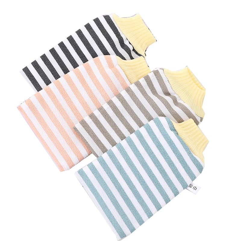 Bath Gloves Korean Shower Scrubber Gloves Wholesale Exfoliating Viscose Silkskin Care and Peeling Made of Durable Plastic PE
