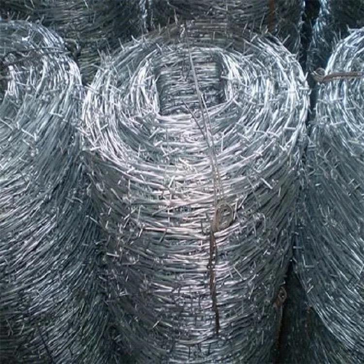 Оцинкованная колючая проволока BWG12X12/12X14, колючая железная проволока для ограждения
