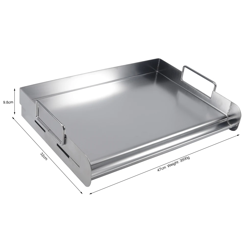 Universal rectangle Stainless Steel Griddle gas Flat Top Plate griddle for gas grill outdoor