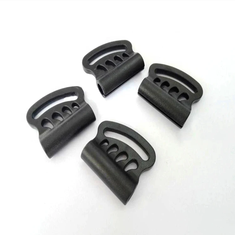 A-198/B Black Plastic Ball Cord Lock Toggles Bell Stoppers Cut Lock for Line 4mm Bungee Shock Cord