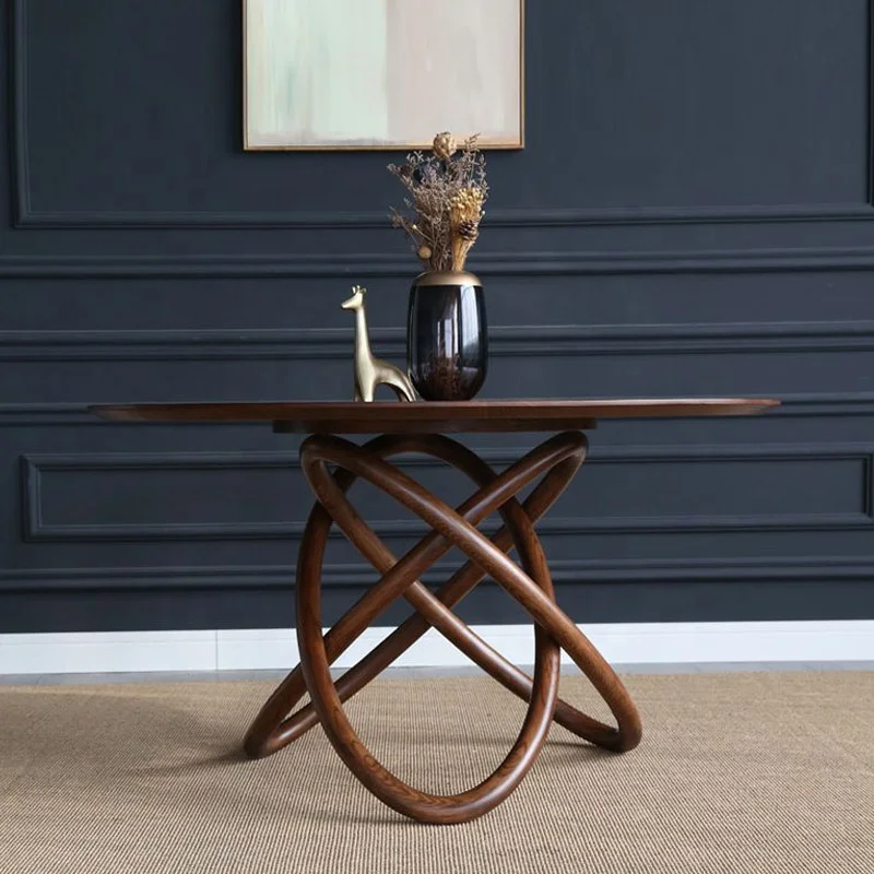 Modern Design Wooden Dining Room Furniture Luxury Creative Classical Round Dining Table