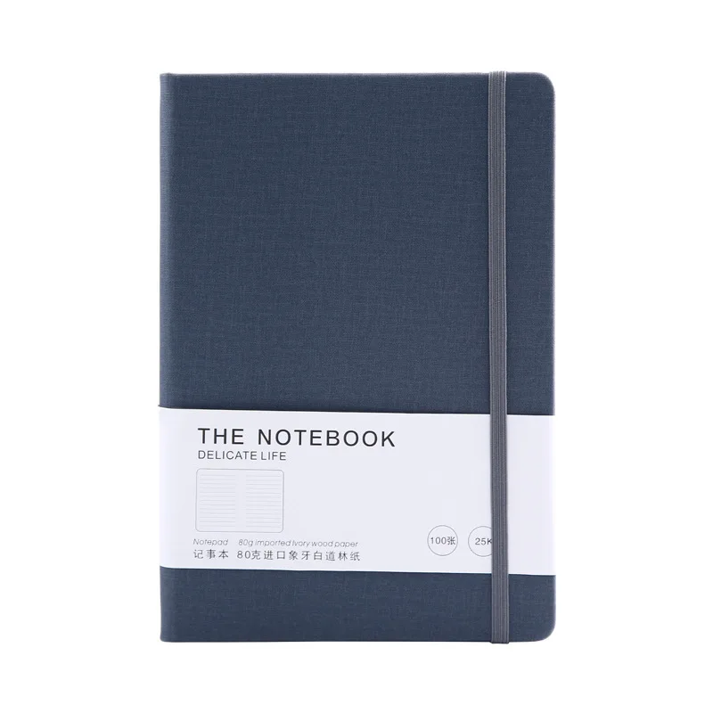 Journal Manufacturer Custom A5 Hardcover PU Leather Note Book Business Fabric Linen Notebook