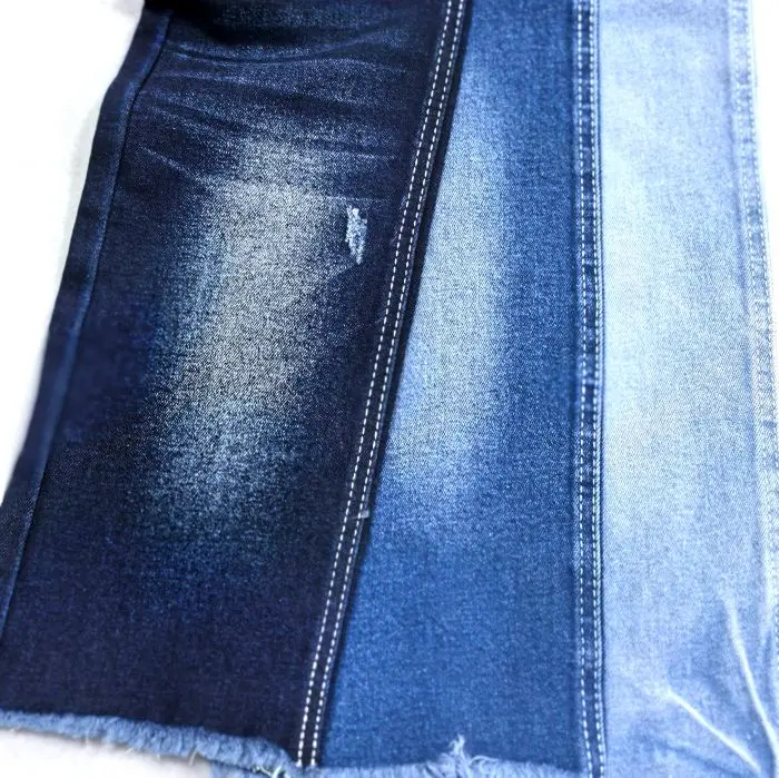 stretch dark blue denim fabric