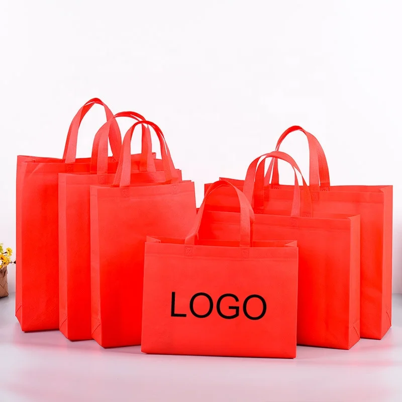 Wholesale eco friendly Cheap Reusable Tote Bags Travel Non-woven Fabric Gift Reusable Shopping Grocery Bags with logo