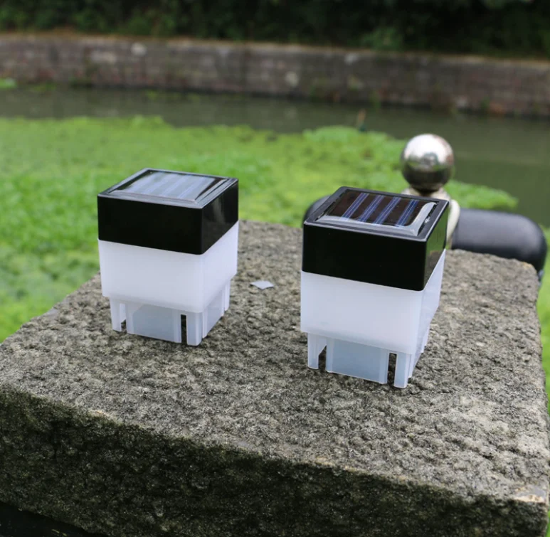 Led Square Solar Fence Light Tube Garden Landscape for Post Deck Lamp Bollard Gate Pillar